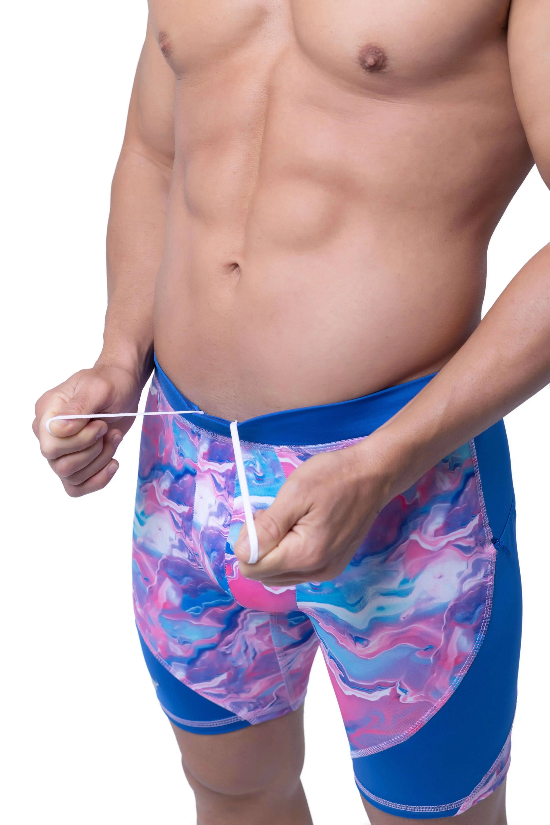 men's compressions shorts with a drawstring