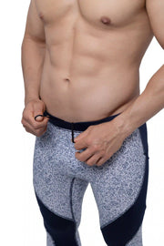 Gray meggings combine neutral tones with sleek paneling for a performance-ready fit that moves with you through training, yoga, or casual wear.