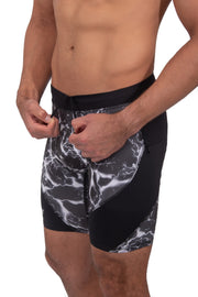 adjustable black thunder shorts design with drawstring