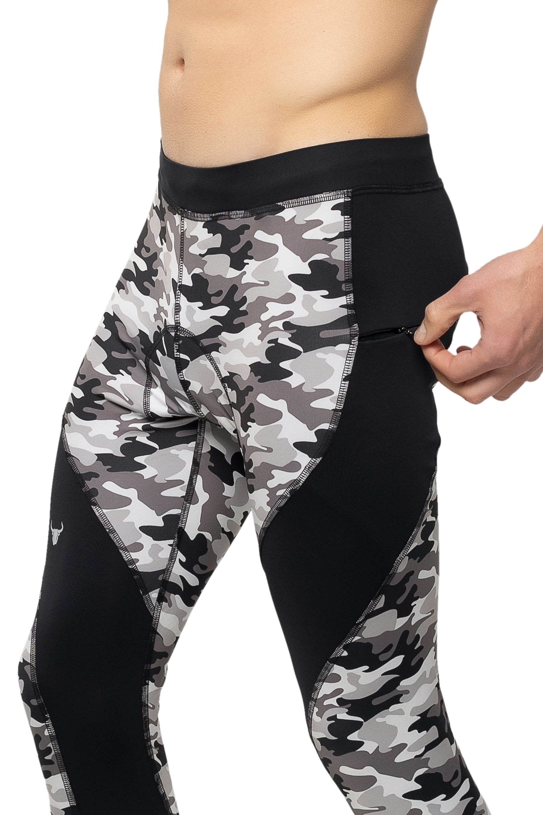 Gray Camo Biker Meggings