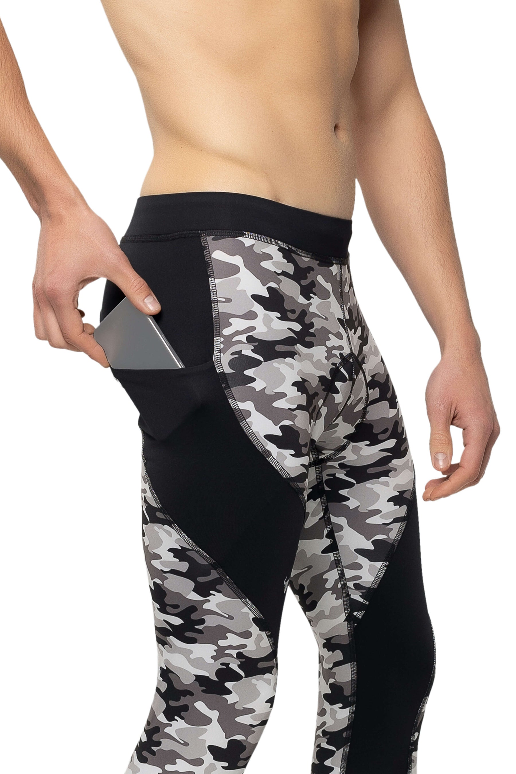 Gray Camo Biker Meggings
