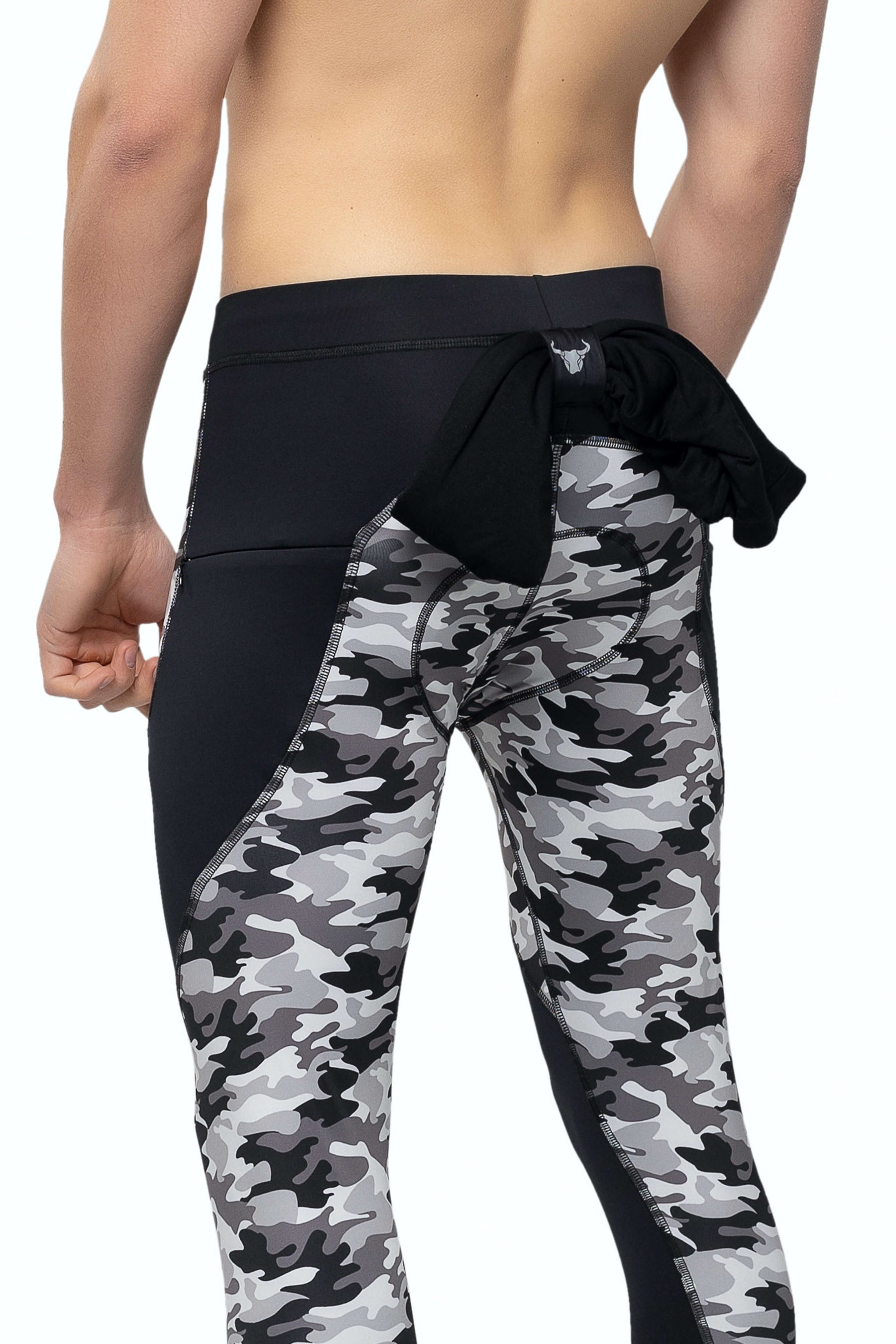 Gray Camo Biker Meggings