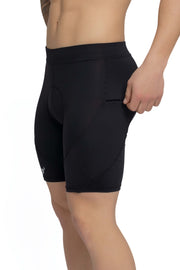Black/Black Biker Shorts