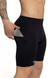 Black/Black Biker Shorts