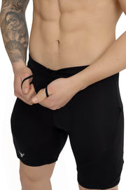 Black/Black Biker Shorts