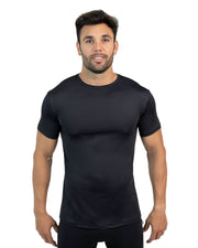 black workout shirt for men