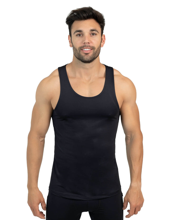 mens black tank top