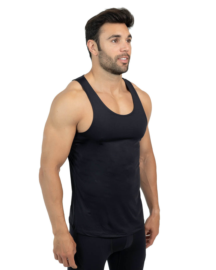 mens black tank top