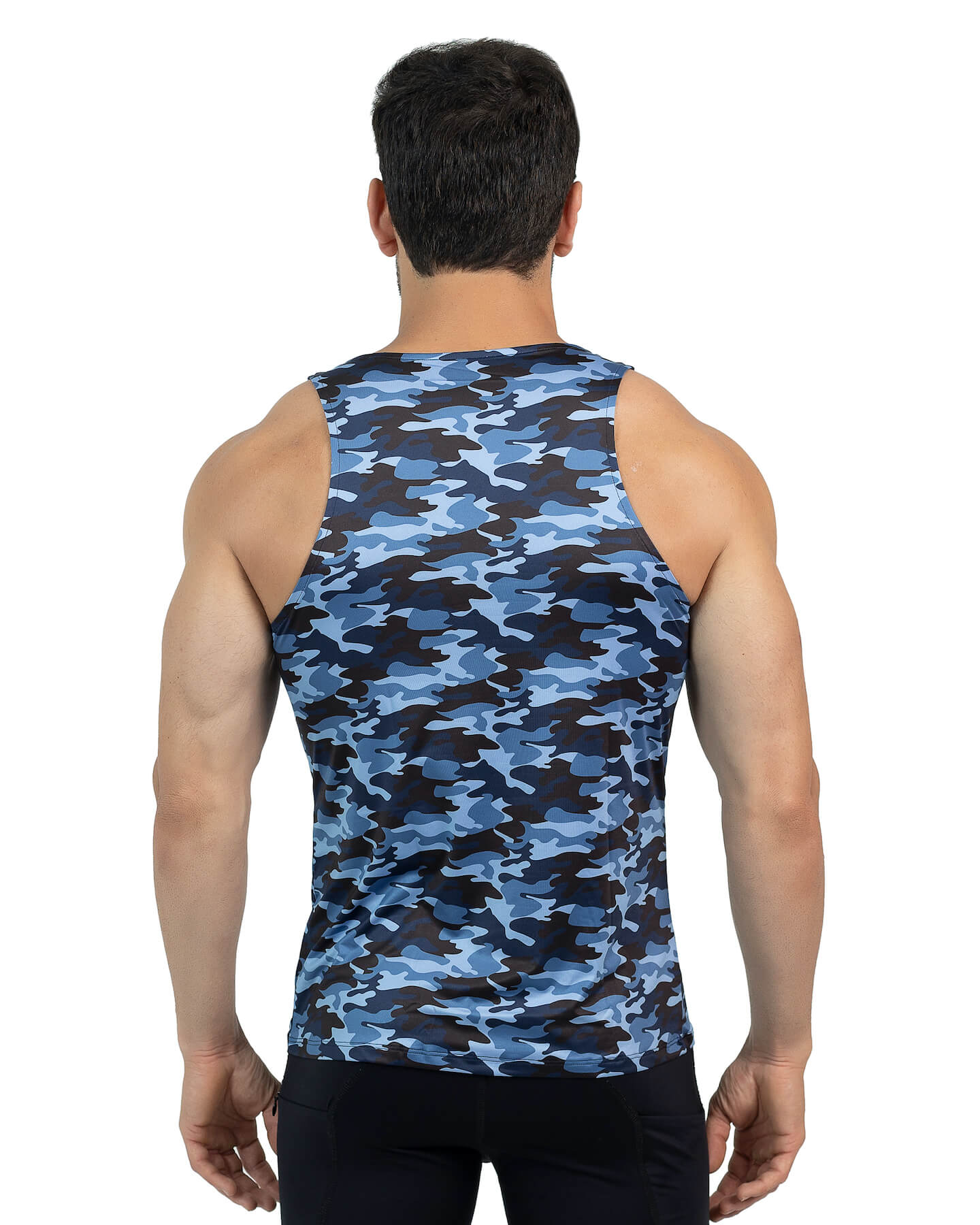blue camo tank top