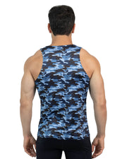 blue camo tank top