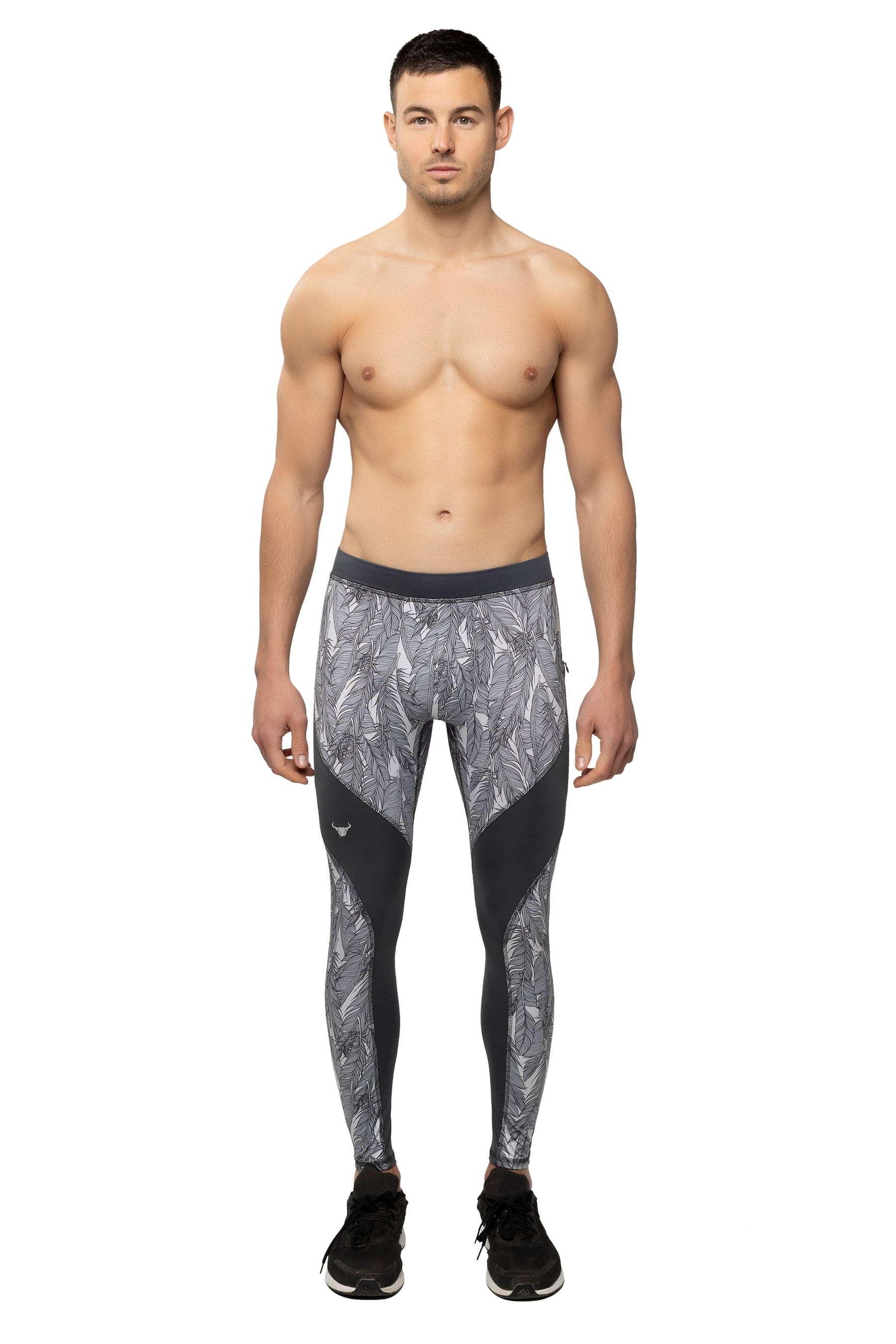 Gray Feathers Meggings