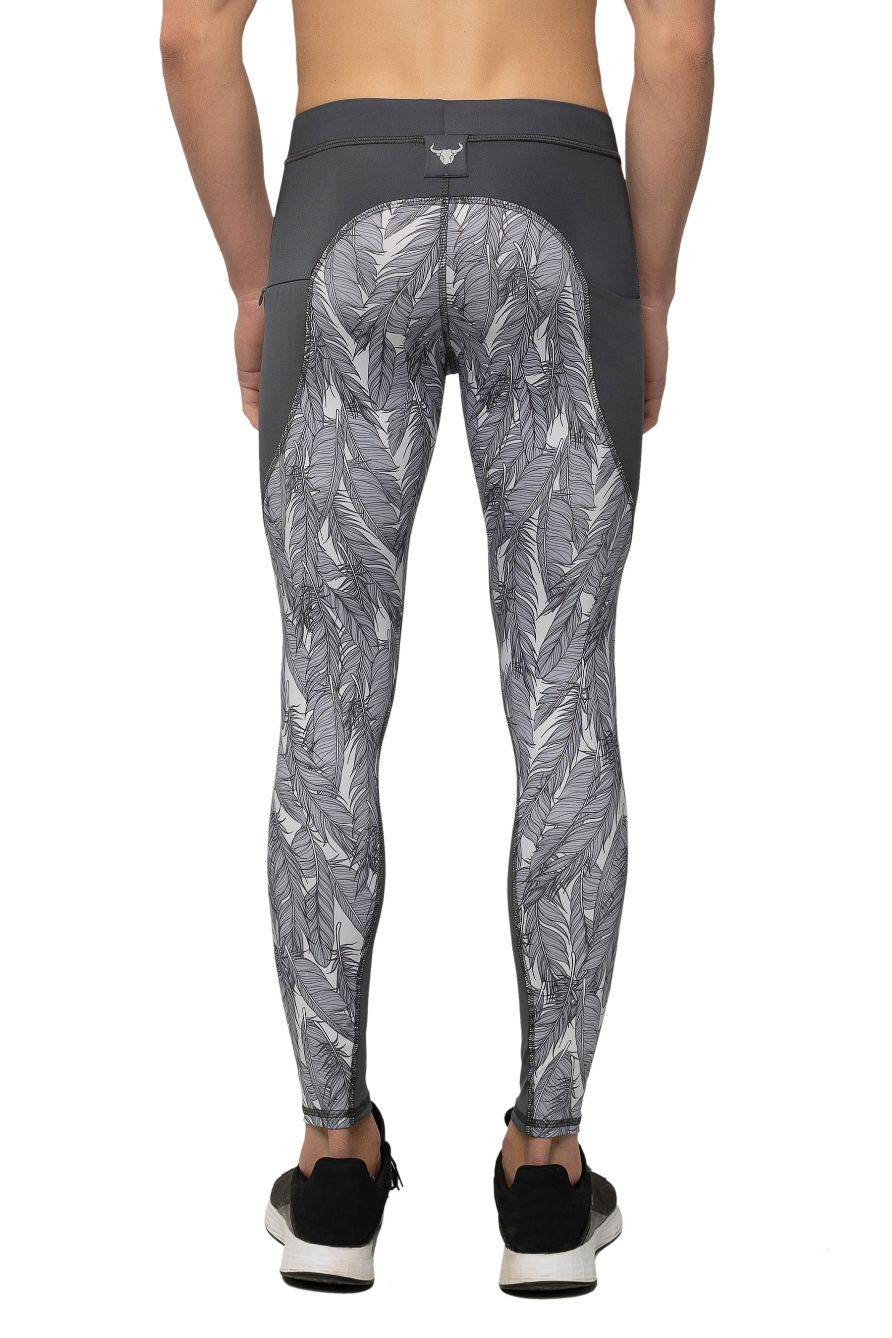 Gray Feathers Meggings