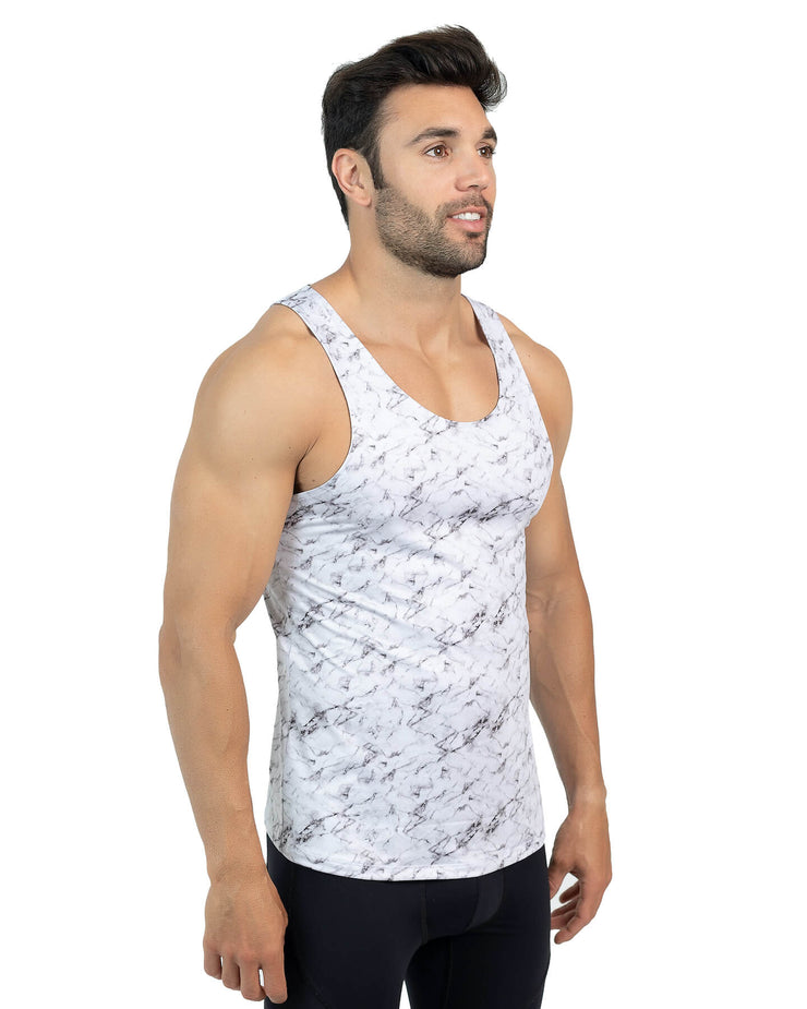 white workout tank top