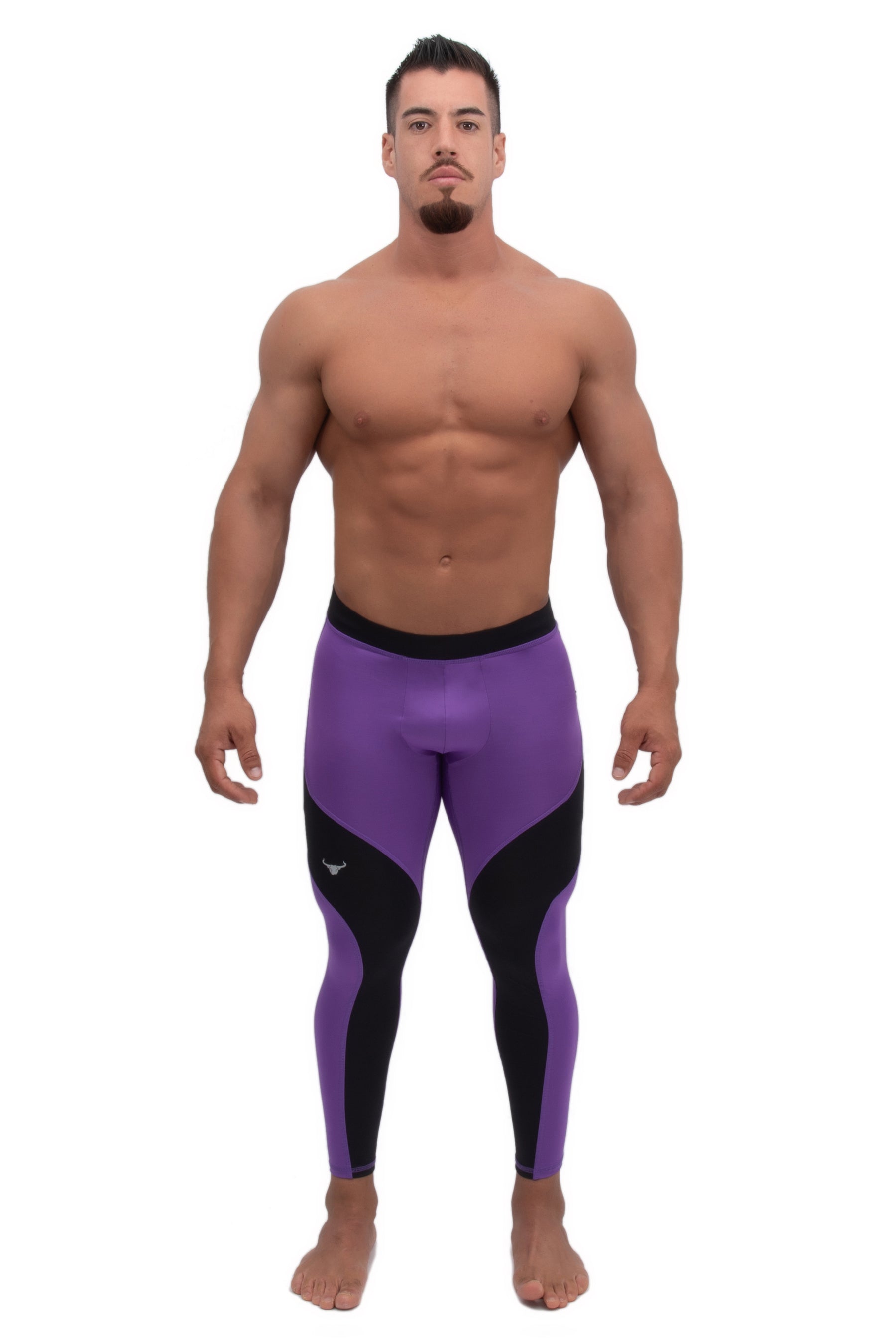 men's purple leggings