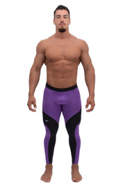 men's purple leggings