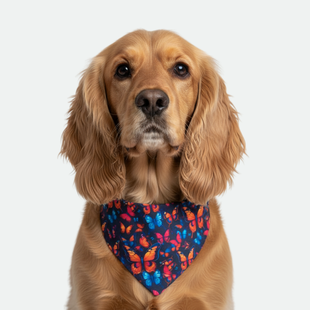 Butterfly/Orange Dog Bandana