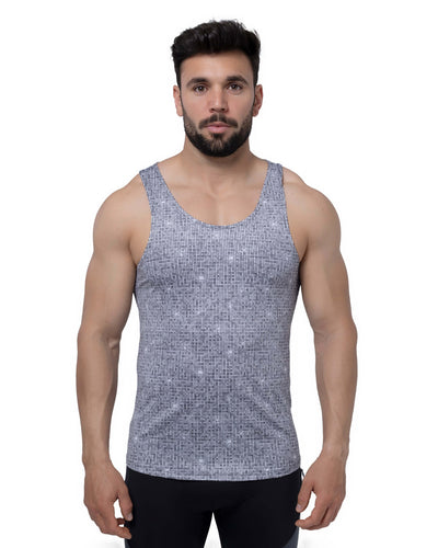 Herrnalise Men's Muscle Gym Workout Men Casual Solid Tight Fitting Sports  Stripe Gym Tank Tops Vest 