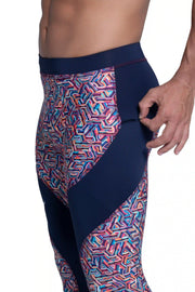 mens leggings with zipper pocket