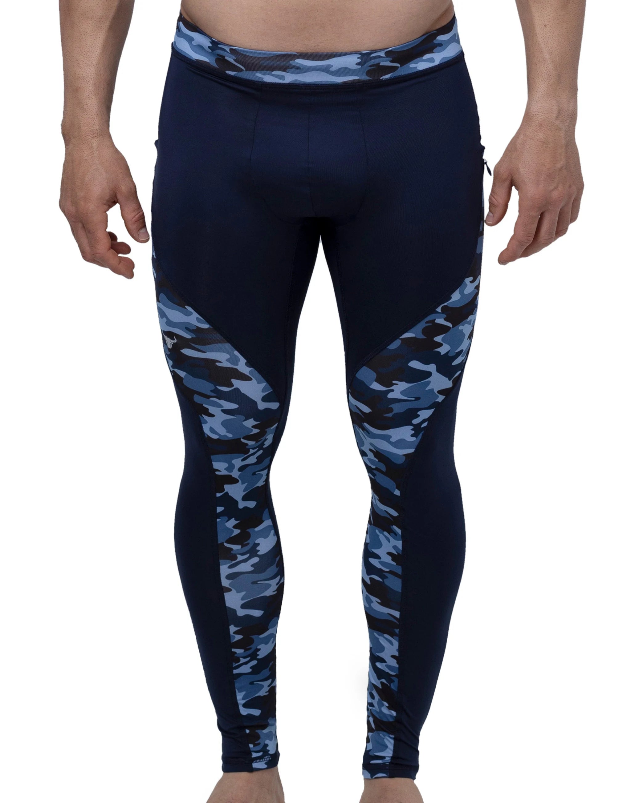 Men Running Tights Light Blue Training Gym Leggings Man Compression Pants  Jogging Mallas Hombre Sportlegging Cycling