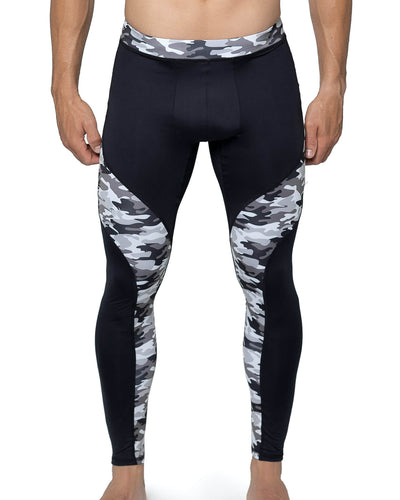 Pacific Blue Camouflage Compression Lycra Tights for Man
