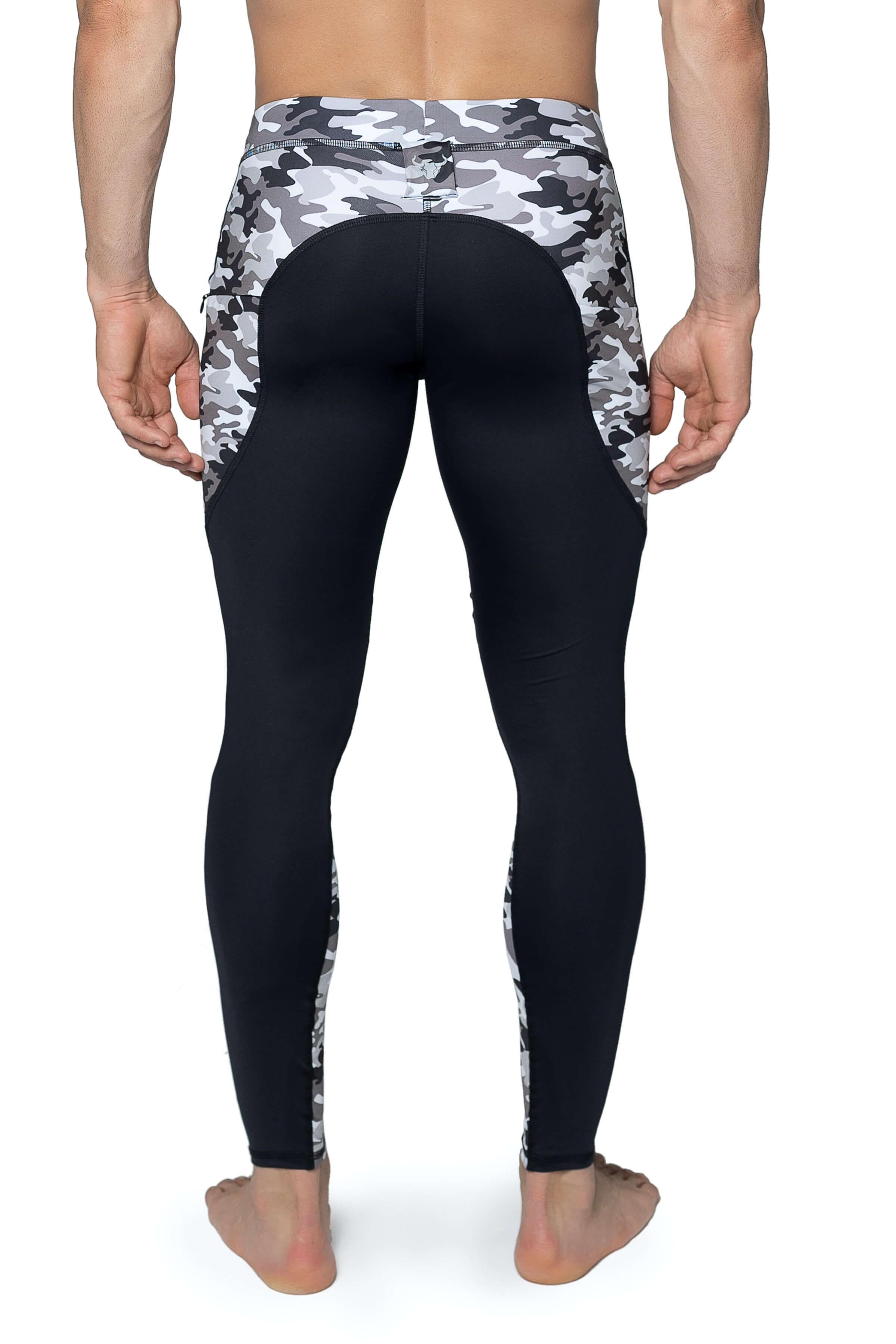 Men's Leggings - Reverse Green Camo