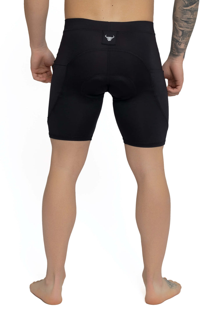 Black/Black Biker Shorts