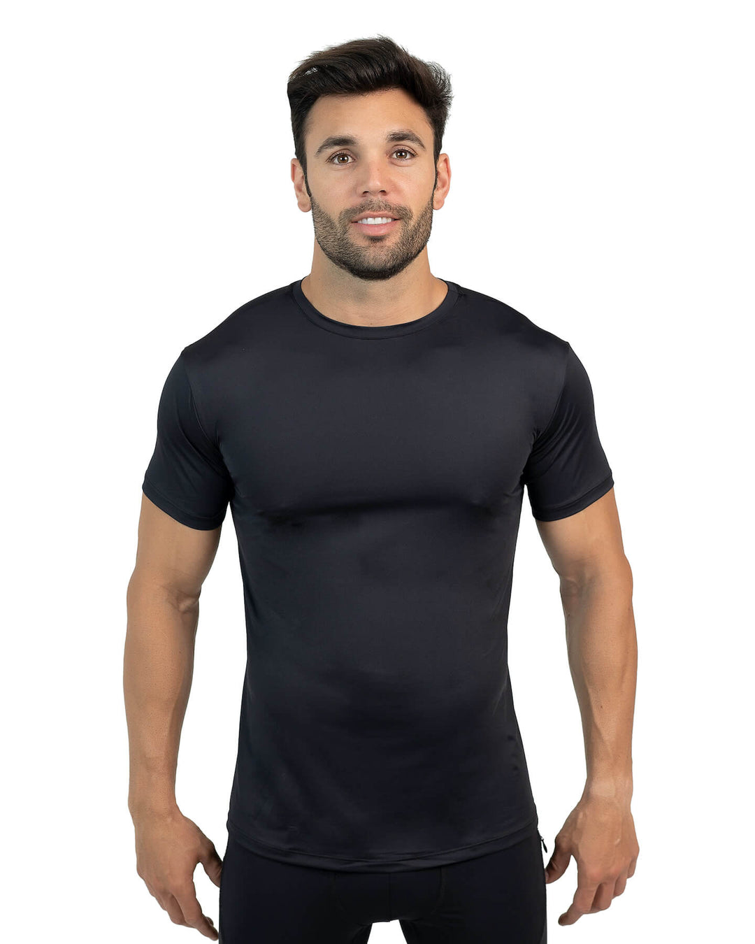 black workout shirt for men