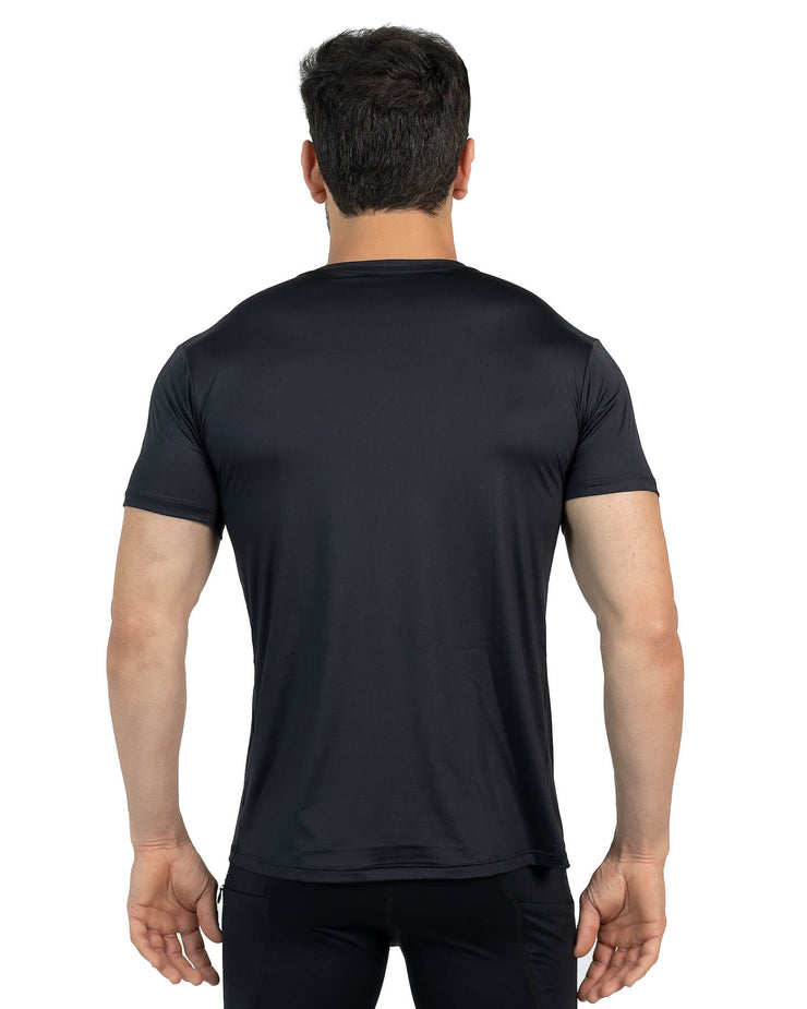 black workout shirt for men