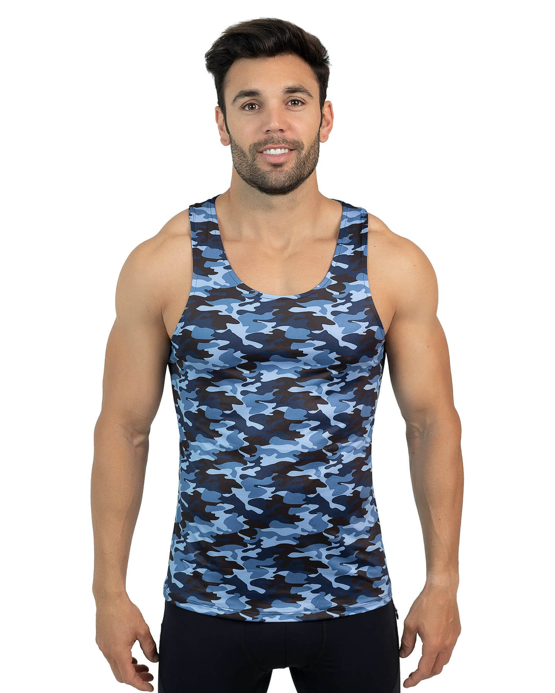 blue camo tank top