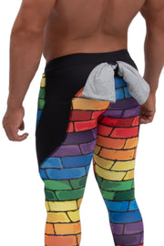 back of rainbow performance tights for men